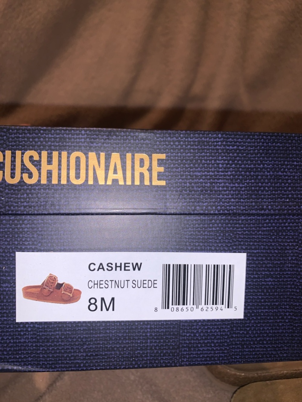 Cushionaire Cashew Sandal in Chesnut Suede - Picture 5 of 5